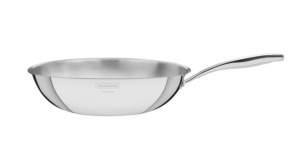 Tramontina Wok Grano em Aço Inox Corpo Triplo com Cabo 28 cm 3,4 L - 1