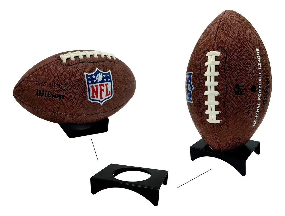 Suporte De Mesa Para Bola De Futebol Americano Preto - 1