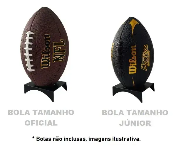 Suporte De Mesa Para Bola De Futebol Americano Preto thumbnail 5