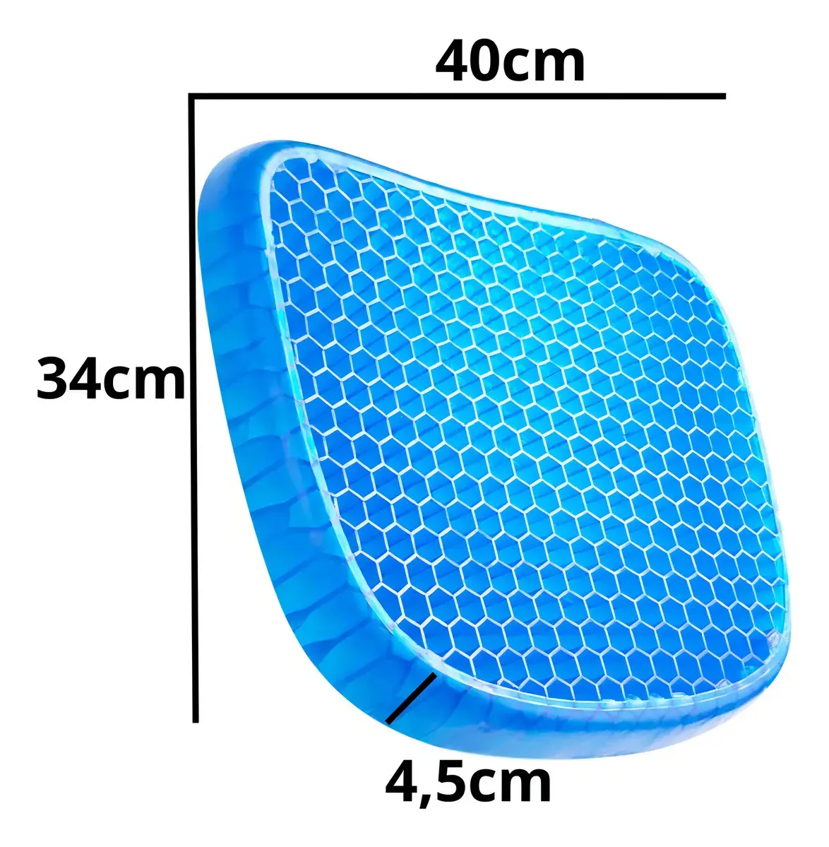 Assento De Gel Almofada Silicone Escaras Ortopédico Egg Sit Cor Azul Supermedy thumbnail 4