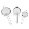 Kit 3 Peneira Coador Em Inox Para Cozinha 3 Tamanhos P M G 8/10/12 - 1