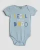 Body Bebê Manga Curta Legal Como o Dindo Azul - 1