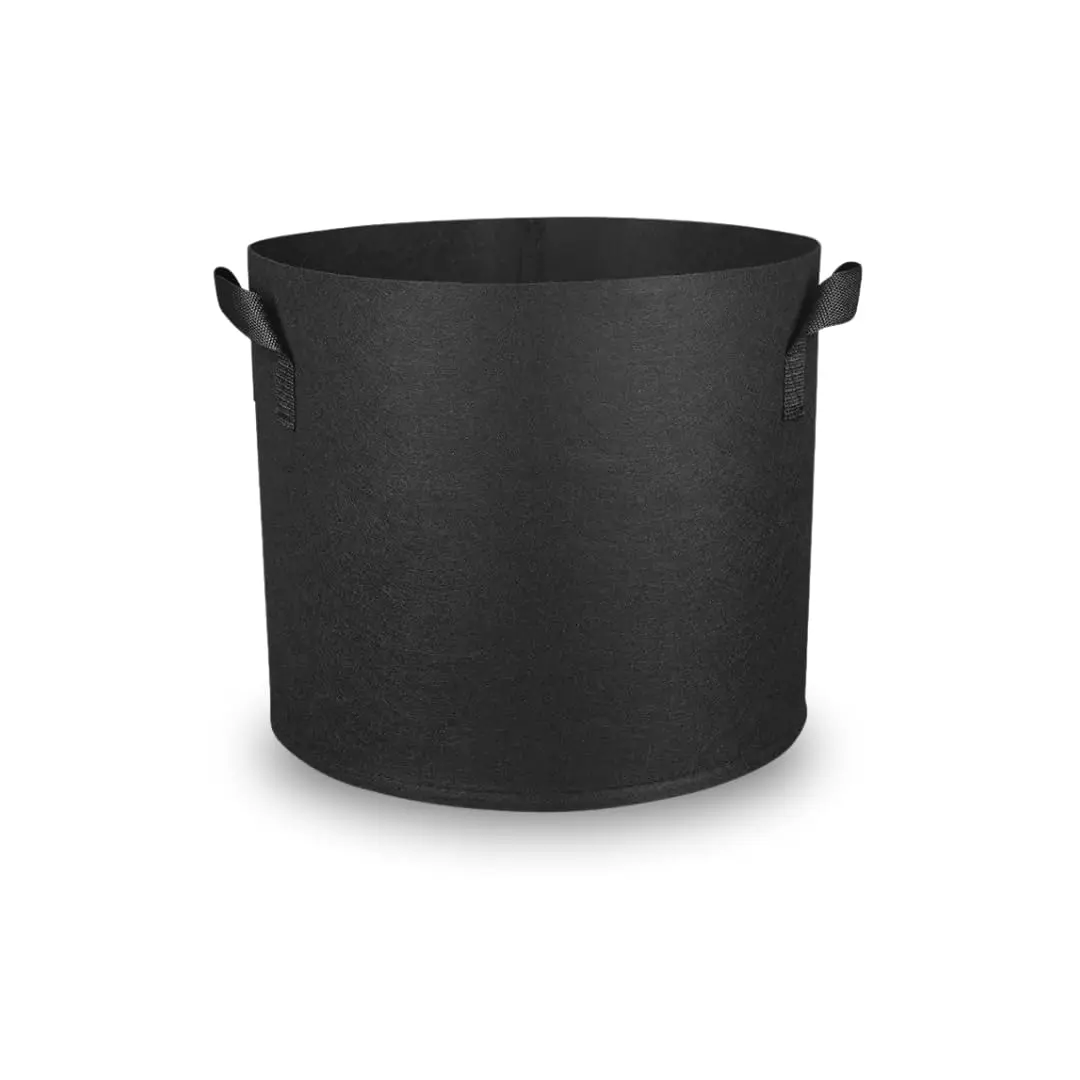 Vaso de Tecido Feltro Redondo Todas as Litragens Grow Cultivo Indoor Plantas Bag com Alças Robustas Resistente Drenagem Original Master Plants (27L)
