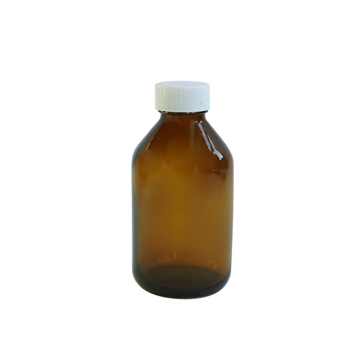 Frasco De Vidro 100ml C/Tampa E Batoque (10 Unidades) (Branco) - 1