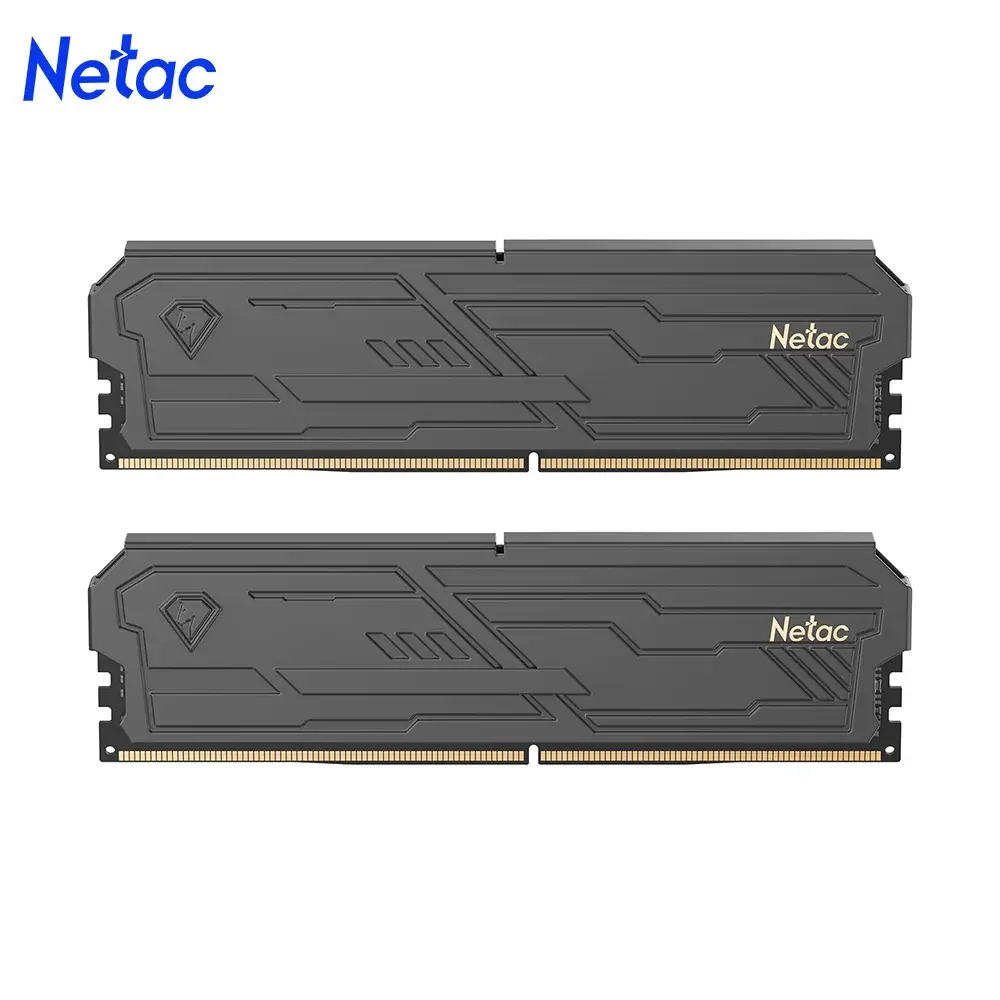 Memória Netac DDR4 3200MHz 3600MHz DDR4 8Gx2 16Gx2 RAM DDR4 288 Pinos Dual Channel XMP2.0 com Dissipador de Calor de Metal - 1