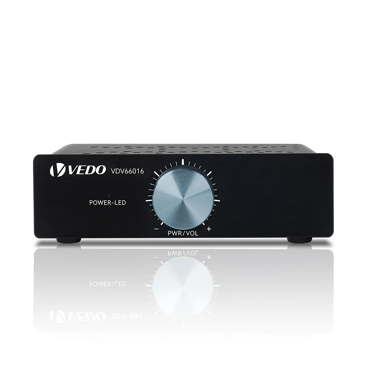 Amplificador Hi-Fi VEDO VDV66016 240W, Chip TPA3255 Classe D, Baixa Distorção <0,01%, Faixa Dinâmica ≥110dB, Mini Amplificador de Mesa Entrada RCA e Saída Pré para Caixas Acústicas