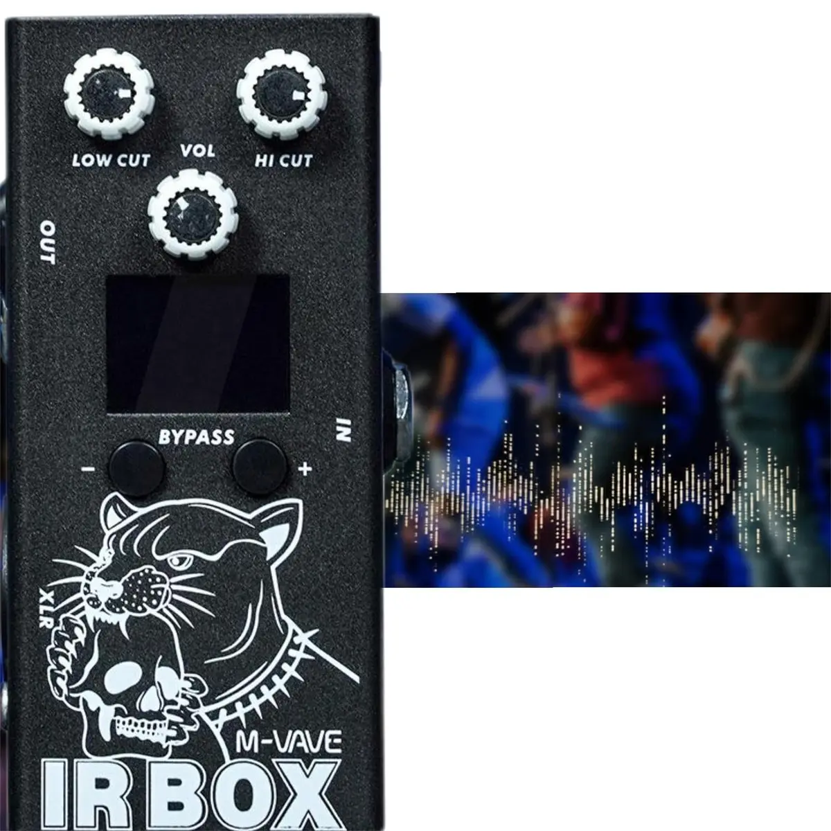 KINGSTER M-VAVE Pedal de Guitarra, Pedal IR Box com 25 Gabinetes de Guitarra, 7 Gabinetes de Baixo, Importação de IR do Usuário, Equalizador de 9 Bandas, Saída XLR, Conector de Fone de Ouvido