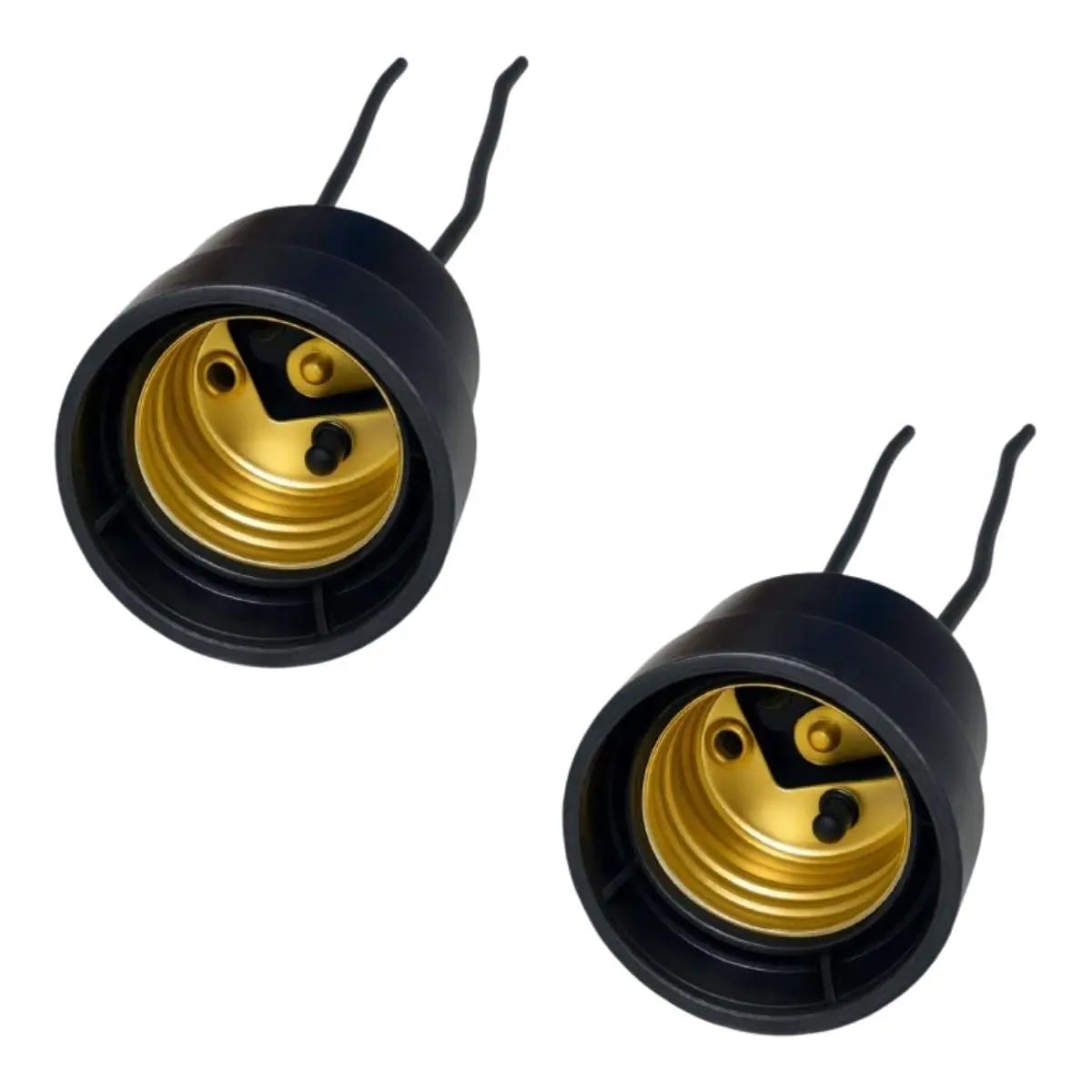 Bocal de Lâmpada com Fio E27 Preto Bivolt Soquete Elétrico Resistente para Instalação de Luminárias, Projetos de Iluminação, Testes e Manutenção Residencial ou Comercial PREMIUM (2)