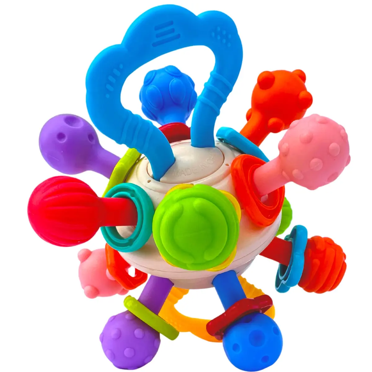 Brinquedo Bebe Mordedor Montossoriano Atividades Sensoriais Kidino Bola Atomica Atomic Ball - 1