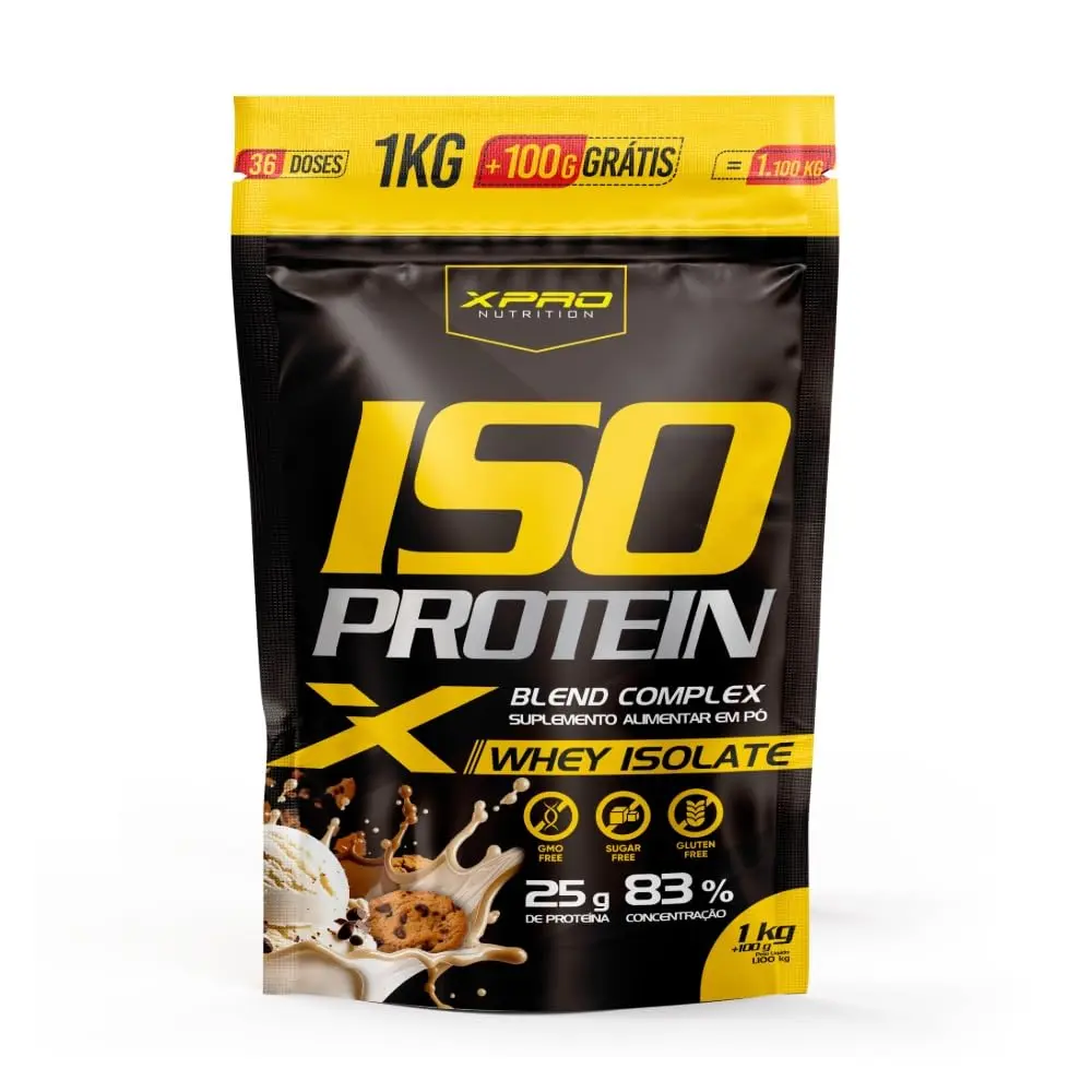 Whey Protein Iso Protein Blend Complex - XPRO Nutrition (1,1Kg, Cookies and crea)
