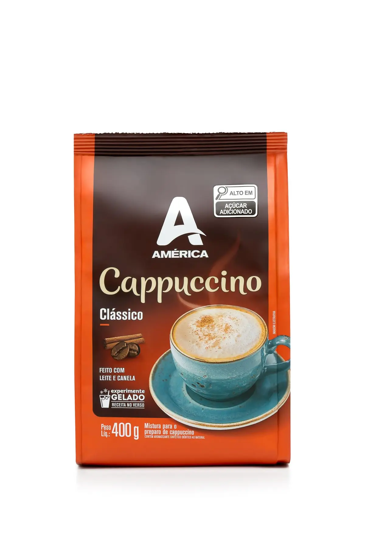 Cappuccino em Pó América 400g, Clássico