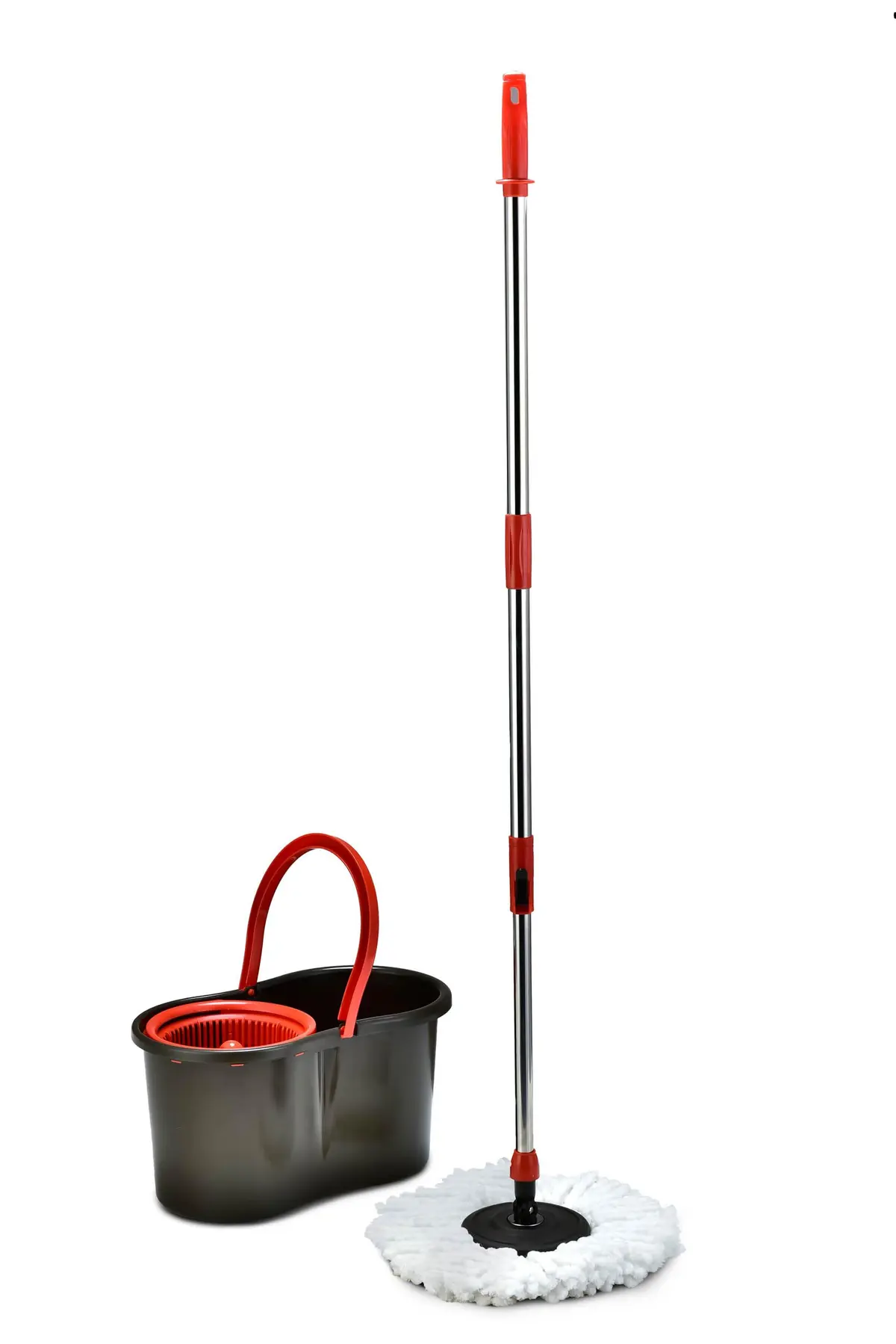 Powermaid Mop Giratorio 360 - Dois baldes com Centrífuga de Plástico - Balde de Enxague com 4L - 1