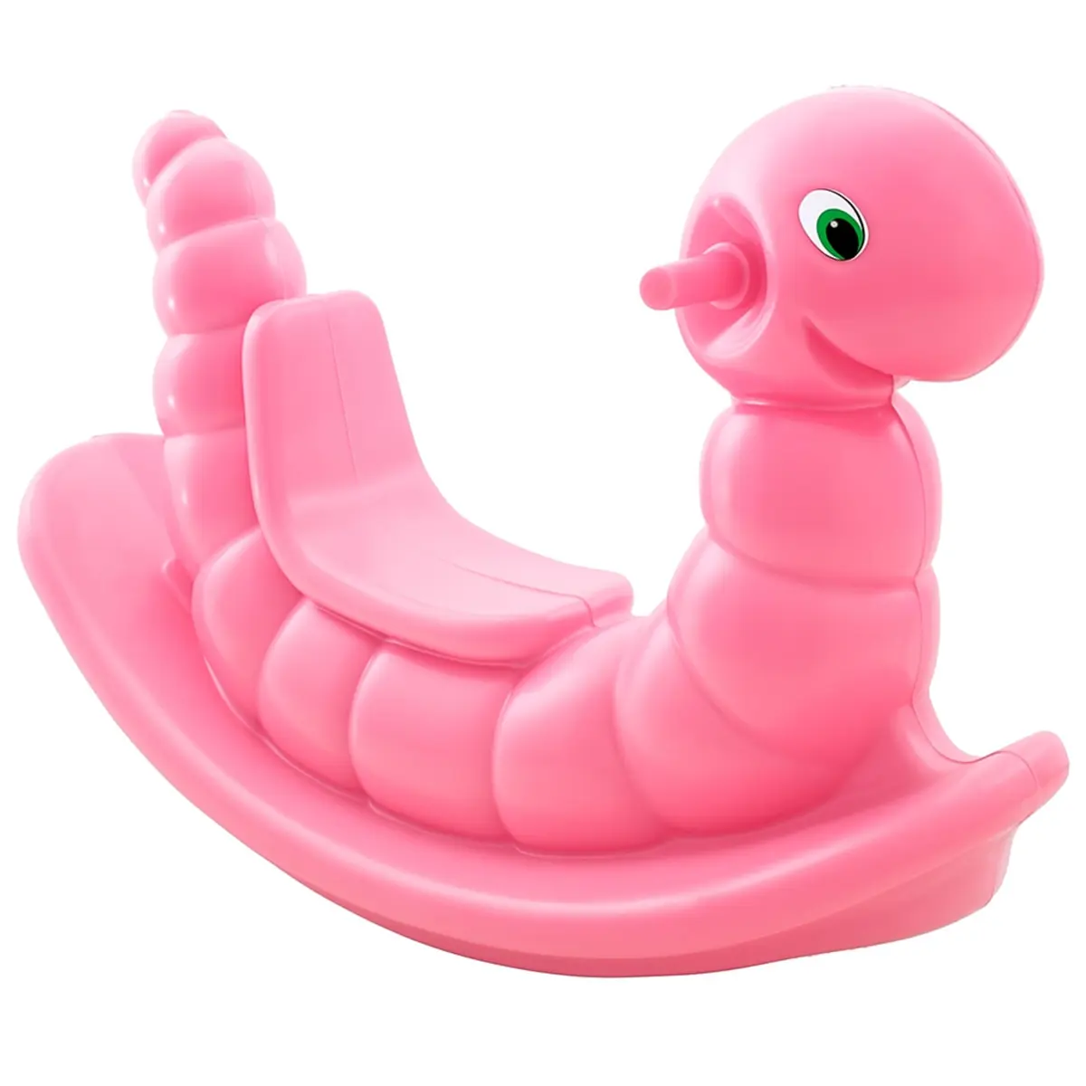 BE PLACE KIDS Gangorra Infantil Minhoquinha – Brinquedo Educativo de Plástico Resistente – Para Meninos e Meninas – Cores Sortidas (rosa)