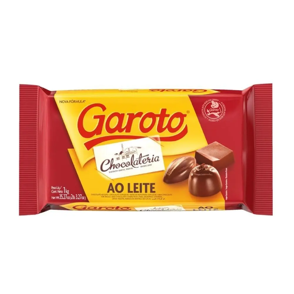 Chocolate para Cobertura Garoto ao Leite, 1kg