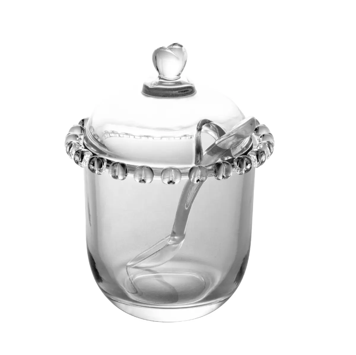 LYOR - Açucareiro de Cristal com Colher Coração 210ml - 1