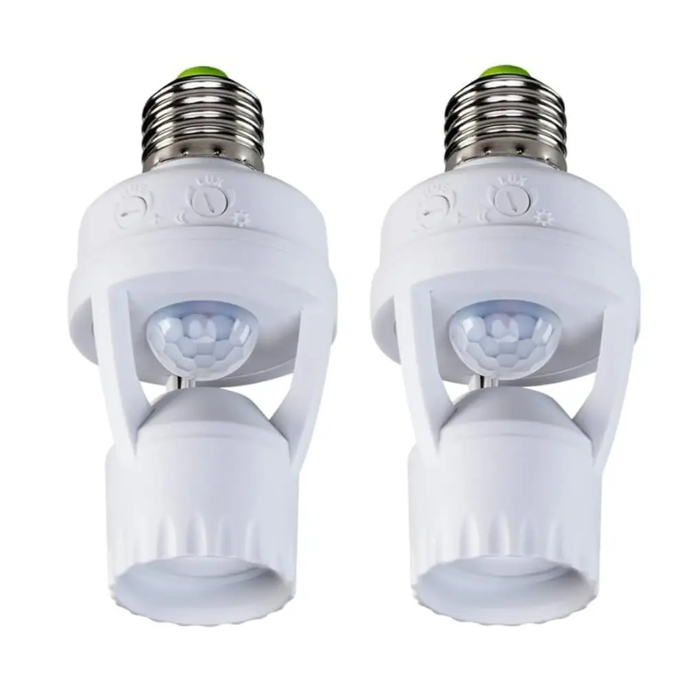Combo 2 Sensores de Presença Bivolt para Lâmpada com Fotocélula - Soquete E27, Detecção de Movimento e Economia de Energia (2QTD) - 1