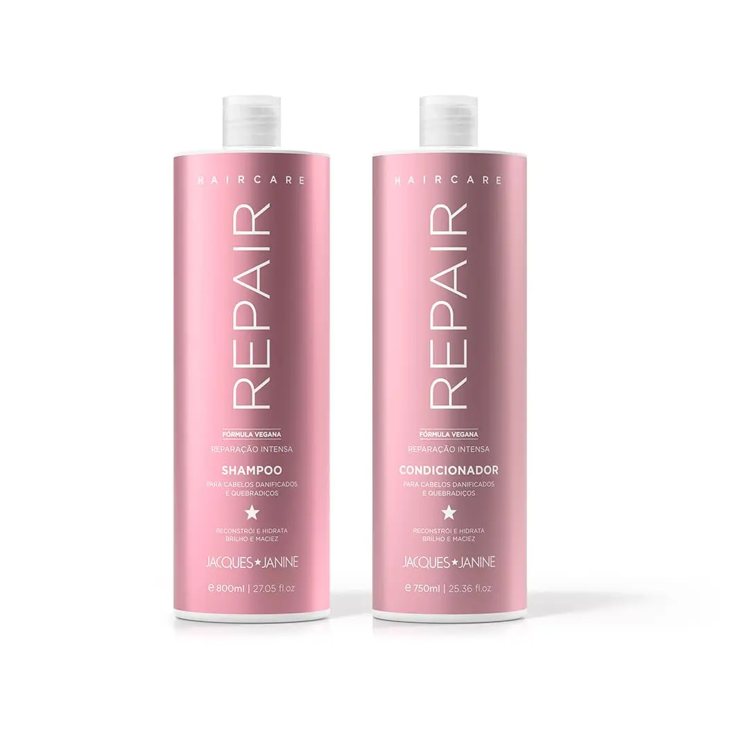 Kit de Shampoo e Condicionador Jacques Janine, 800ml | Reparação Intensa - 1