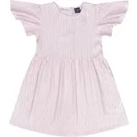Infantil - Vestido Manga Curta Listrado Guloseima Rosa
