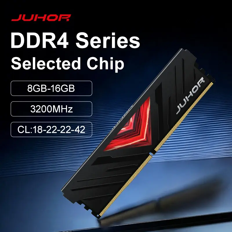 Memória JUHOR DDR4 8GB 16GB 3200MHz CL18 Memória RAM para Computador Desktop - 1