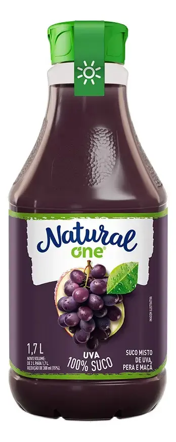 Suco de Uva, Maçã e Pêra Natural One Temperatura Ambiente 1.7L