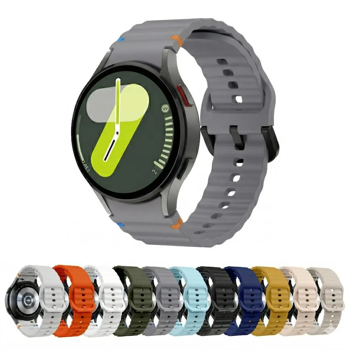 Pulseira Silicone Respirável compatível com Galaxy Watch 7 6 5 4 FE 40mm 44mm - 1