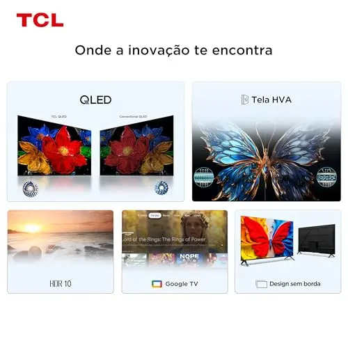 Smart TV TCL 40 Polegadas QLED Full HD S5K WiFi Bluetooth Google TV 2 HDMI HDR10 Dolby Audio 40S5K thumbnail 5