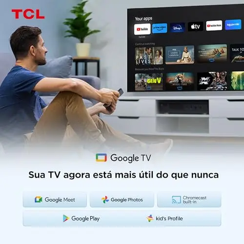 Smart TV TCL 40 Polegadas QLED Full HD S5K WiFi Bluetooth Google TV 2 HDMI HDR10 Dolby Audio 40S5K thumbnail 7