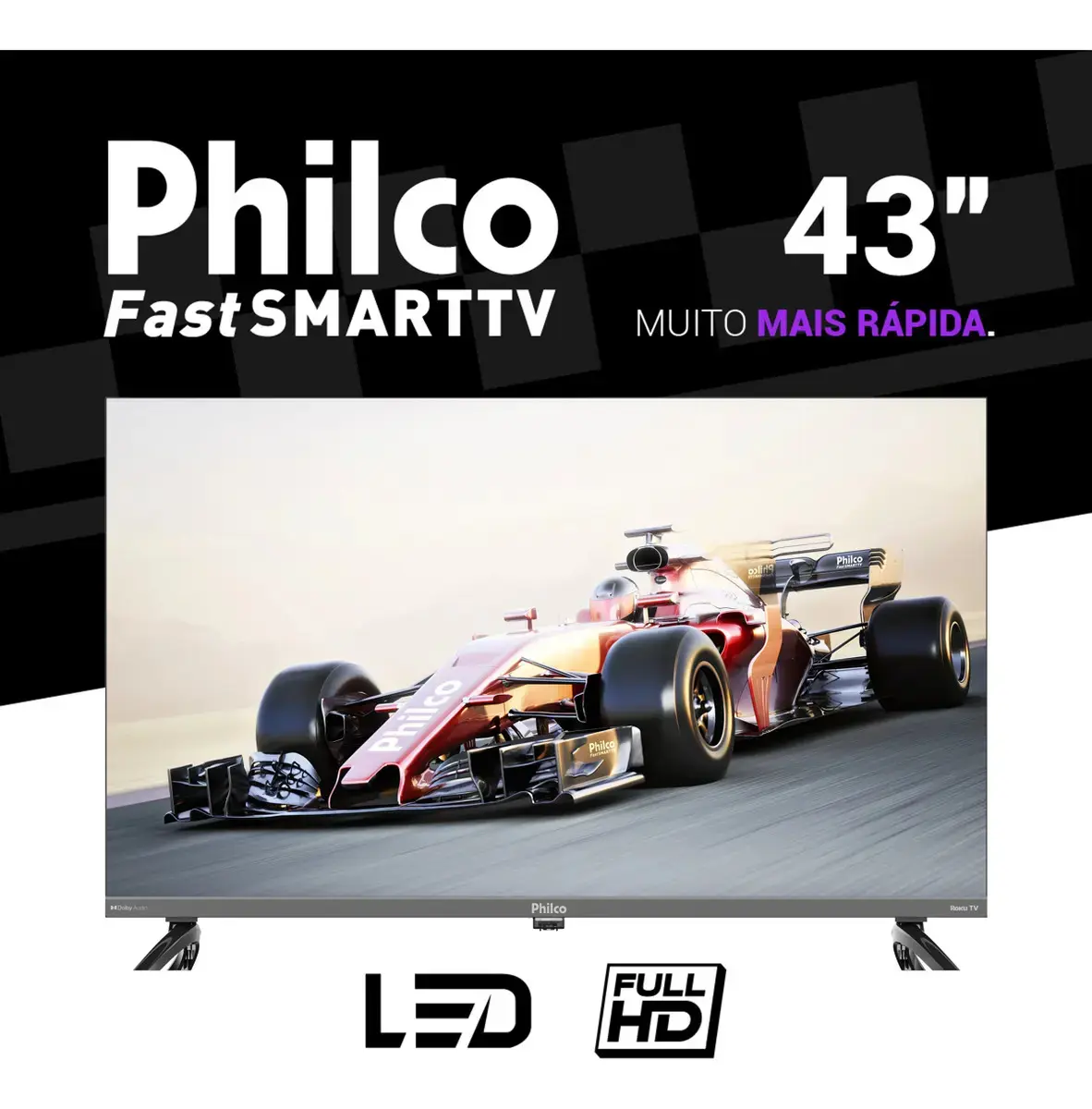 Smart Tv 43 Philco P43vik Roku Led Dolby Audio Wi-fi Hdmi Hdr Full Hd 110/220v thumbnail 3