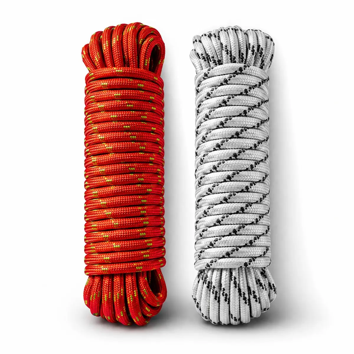 Corda Multiuso Reforçada 8mm x 10m – Kit com 2 Cordas Trançadas Nylon, 20m Total, Ideal para Camping, Amarração de Carga, Varal, Paracord e Uso Geral.