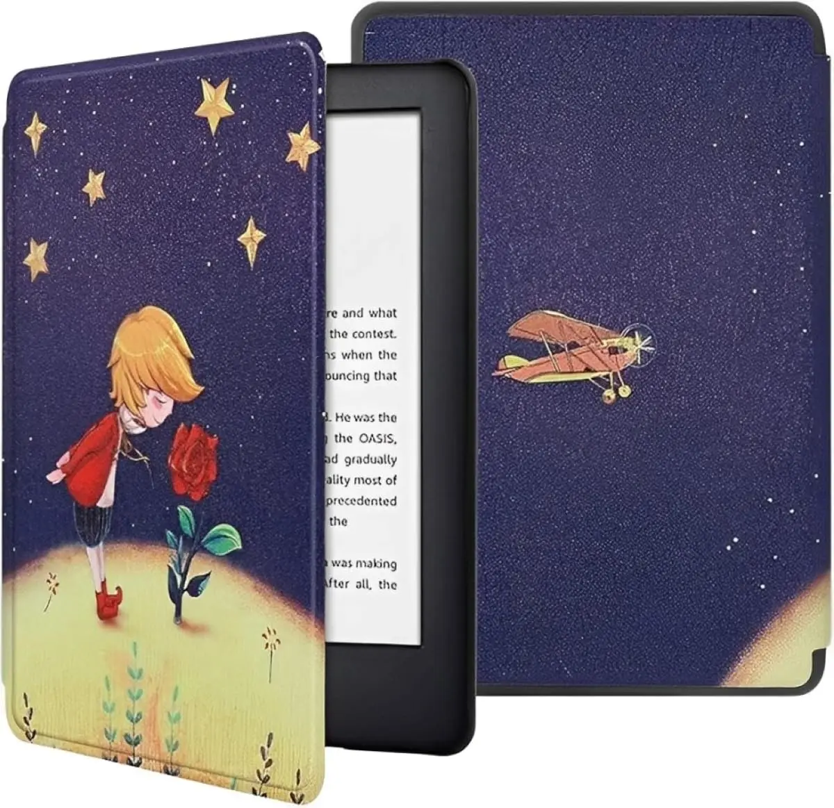 DECART Capa para Kindle Paperwhite 12ª Geração e Kindle Colorsoft | Modelos (SA569P, SA568B, SA58CB, SA59CP), Auto Hibernação, Fechamento Magnético - Príncipe e a Rosa