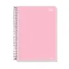 Caderno 10 Matérias 200 Folhas Rosa - 1