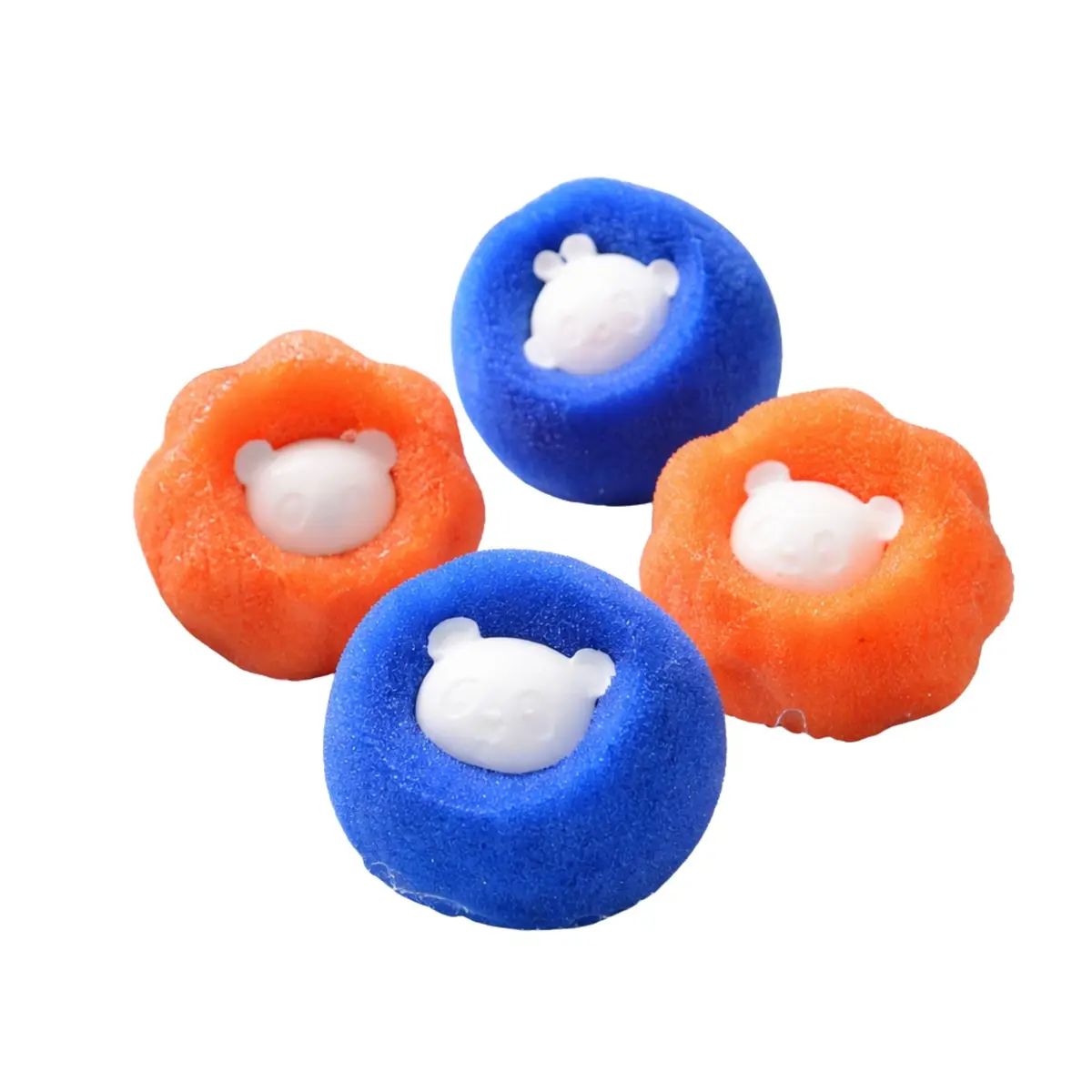 Kit 4 Bolas Removedoras de Pelos para Máquina de Lavar Roupas Reutilizáveis - Anti Fiapos e Cabelos Limpeza Automática Tecidos Diversos