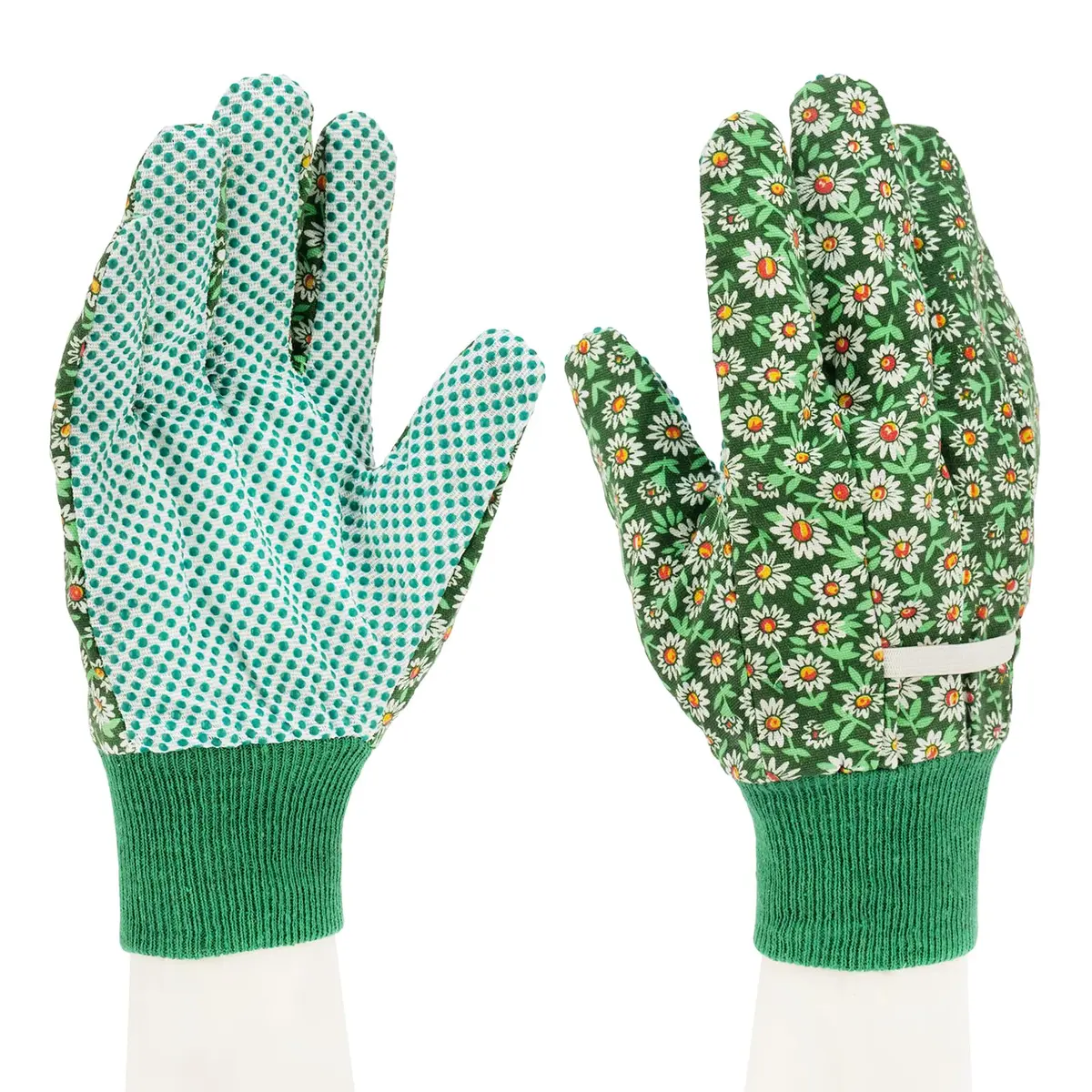 LUVA EM ALGODÃO PARA JARIDNAGEM FLORAL G VERDE - 1