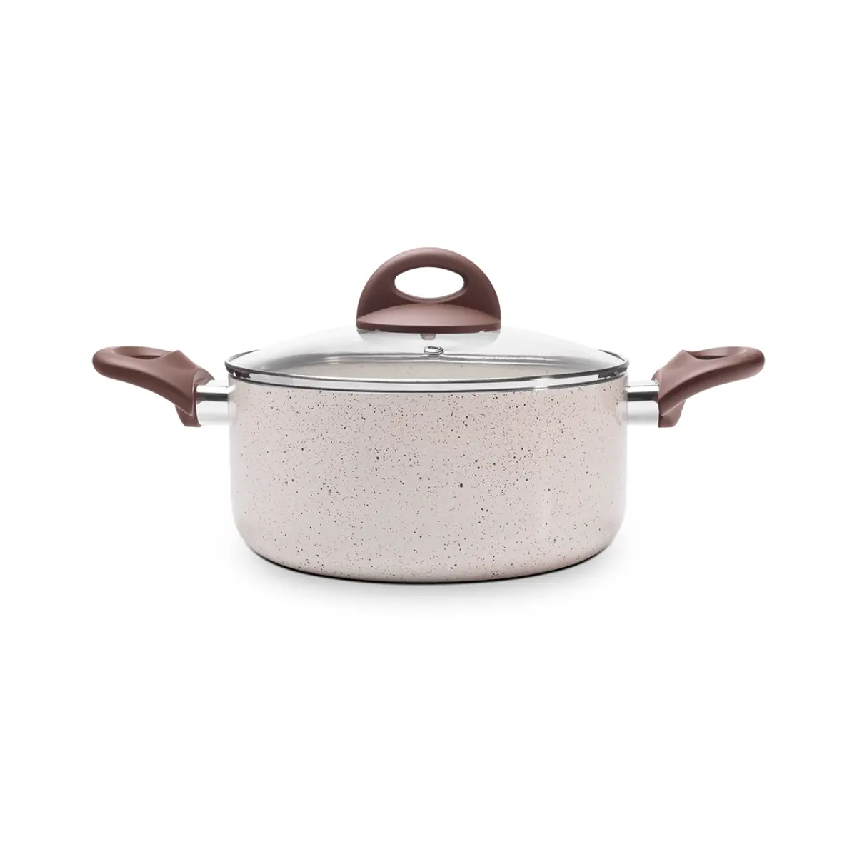 Caçarola de Indução com Tampa Brinox Smart Plus Ø 24cm 4,55L Antiaderente Ceramic Life Vanilla