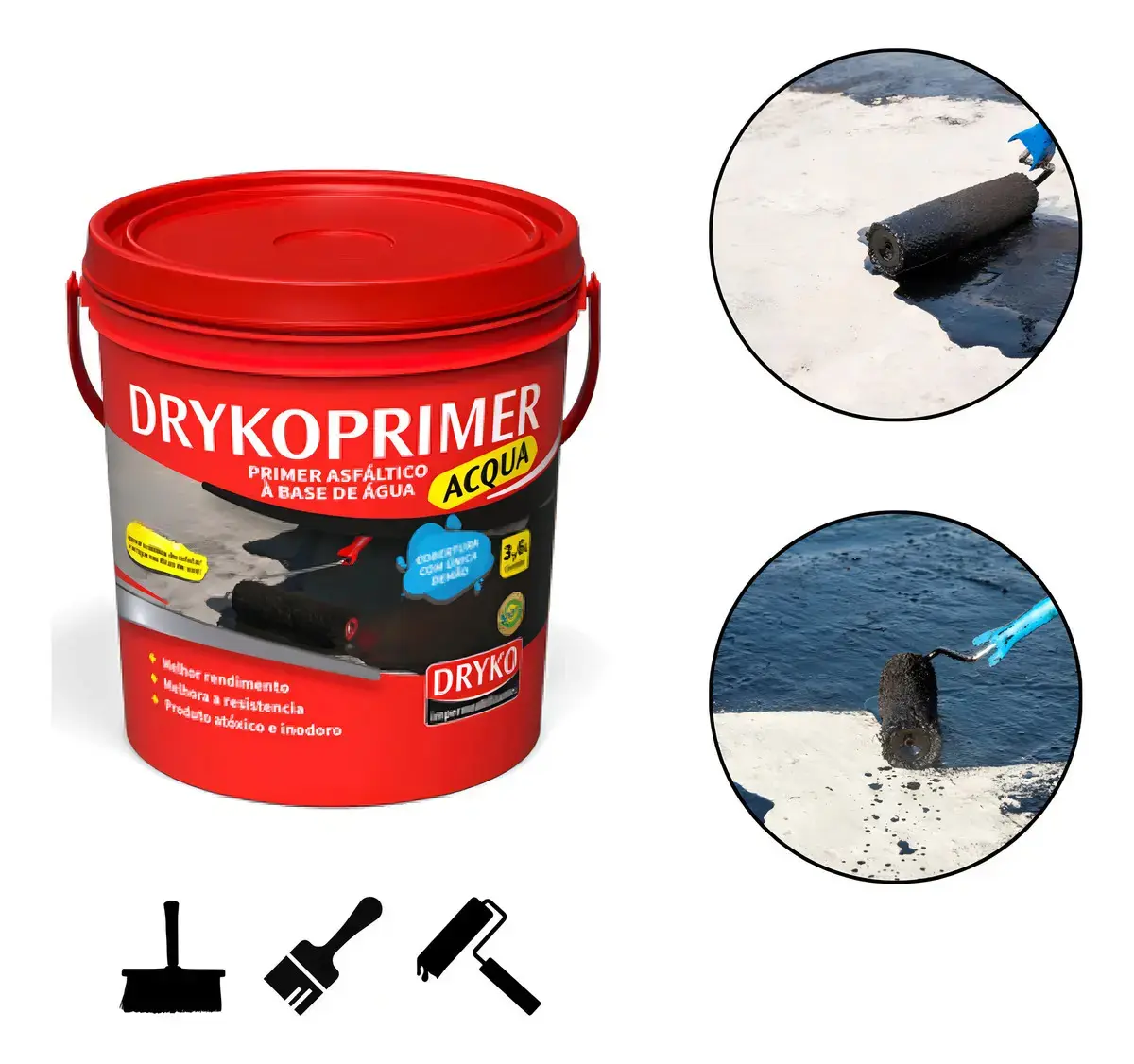 Drykoprimer Acqua Manta Liquida Asfáltica Galão De 3,6 L