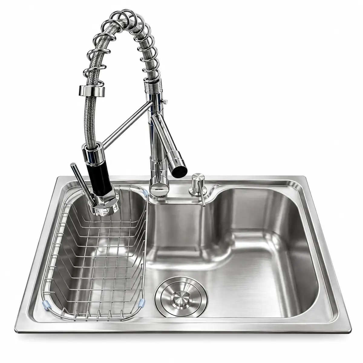 Kit Cuba Gourmet Cozinha Aço Inox 50x40cm E Torneira Gourmet
