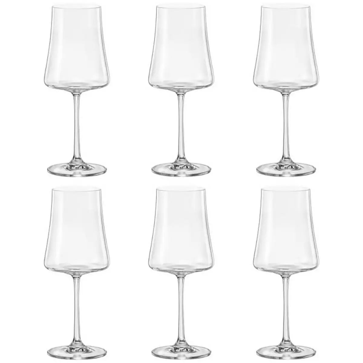 Jogo de 6 tacas para vinho Branco Xtra em Cristal ecologico 360ml A23,5cm