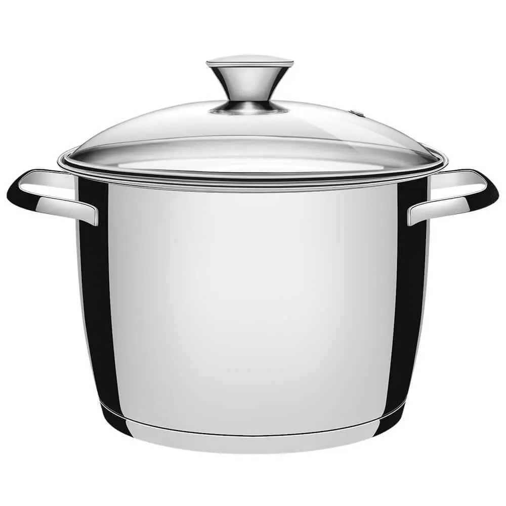 Caldeirão com Fundo Triplo e Tampa de Vidro Tramontina inox 24Cm, ALLEGRA | Tampa de Vidro - 1
