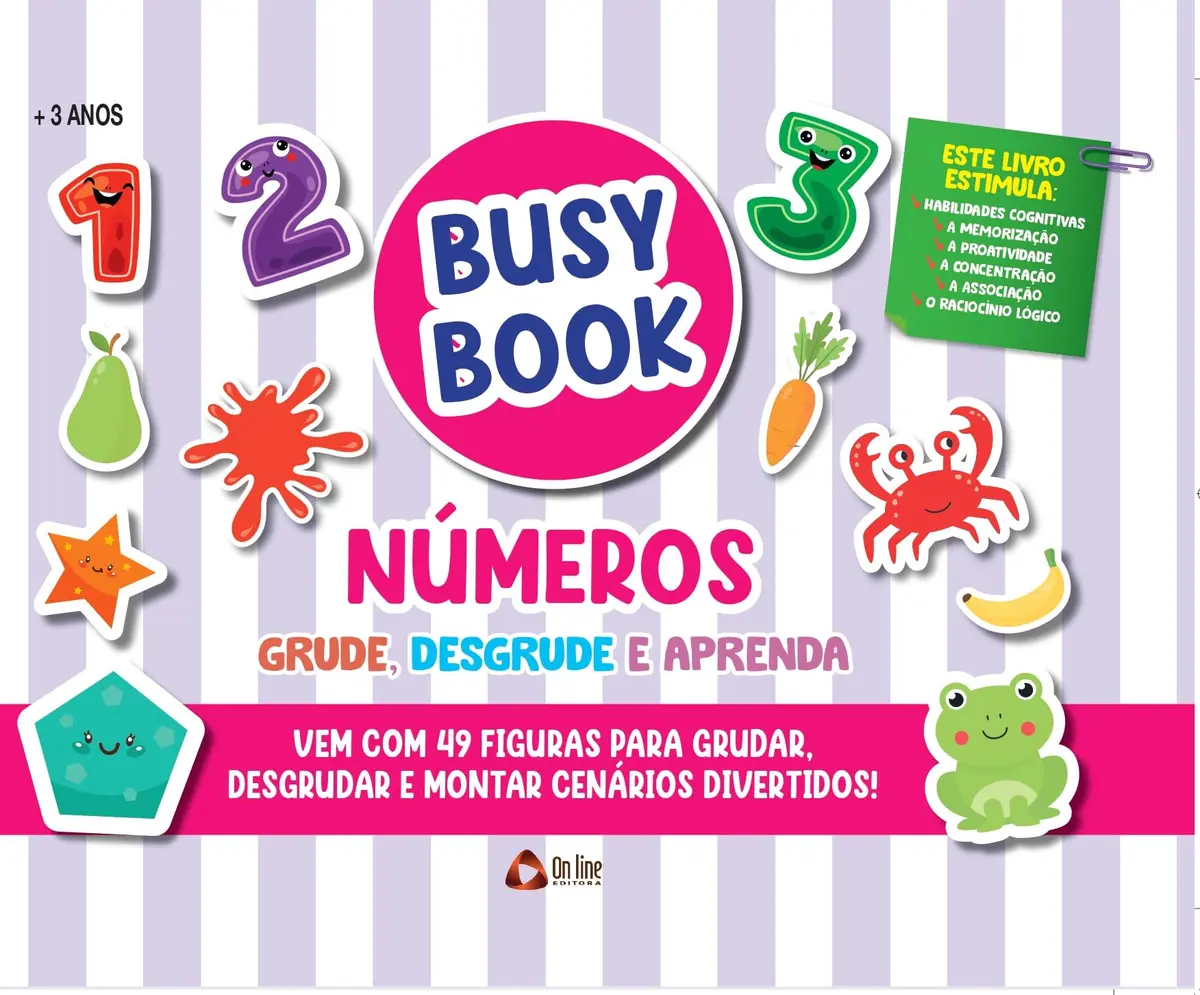 Busy Book Números Grude, Desgrude e Aprenda - 1
