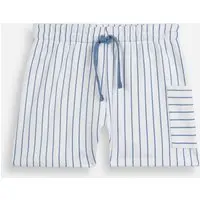 short infantil de malha listrado azul