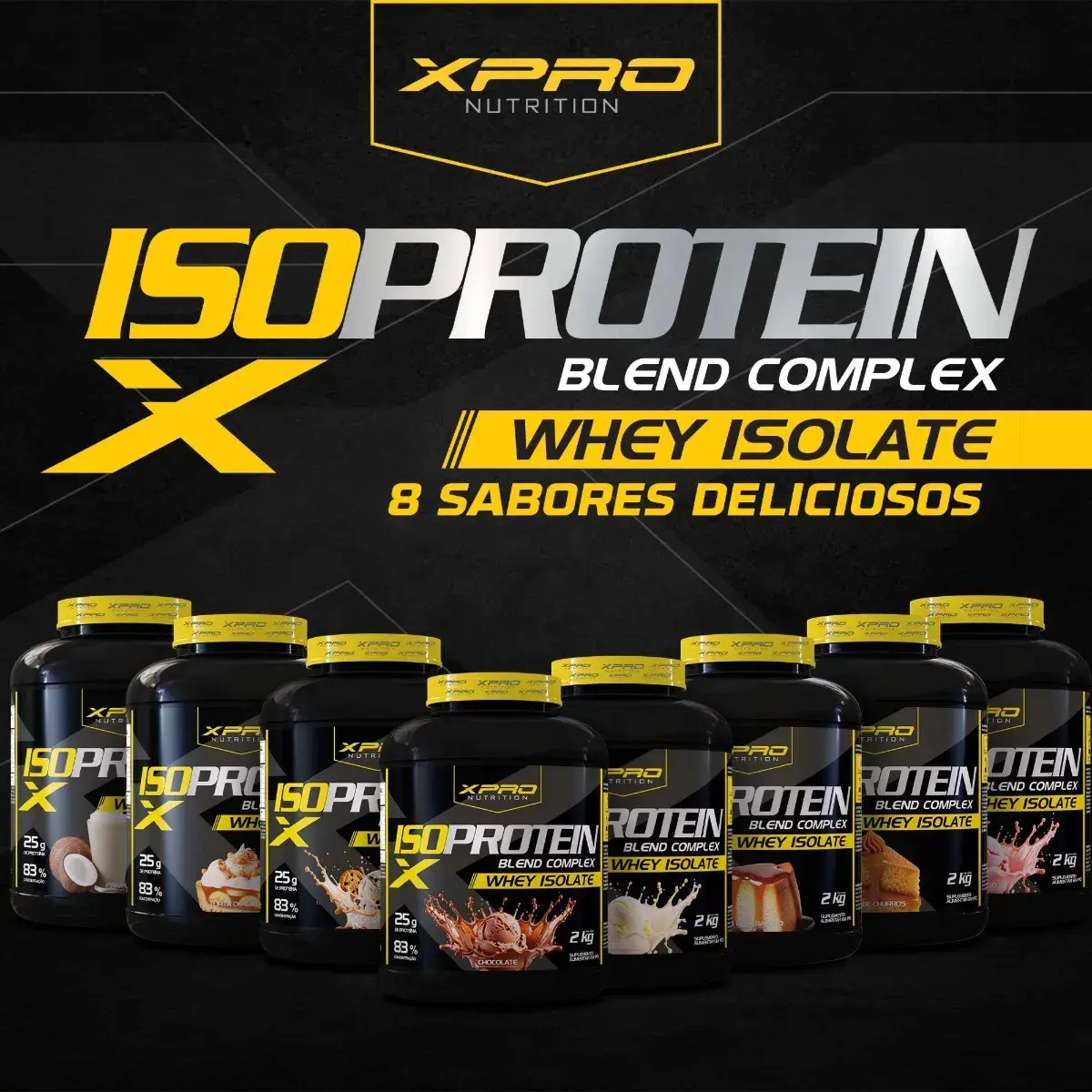 Whey protein XPro Nutrition Iso Blend Complex em pó sabor Baunilha x 2kg thumbnail 4
