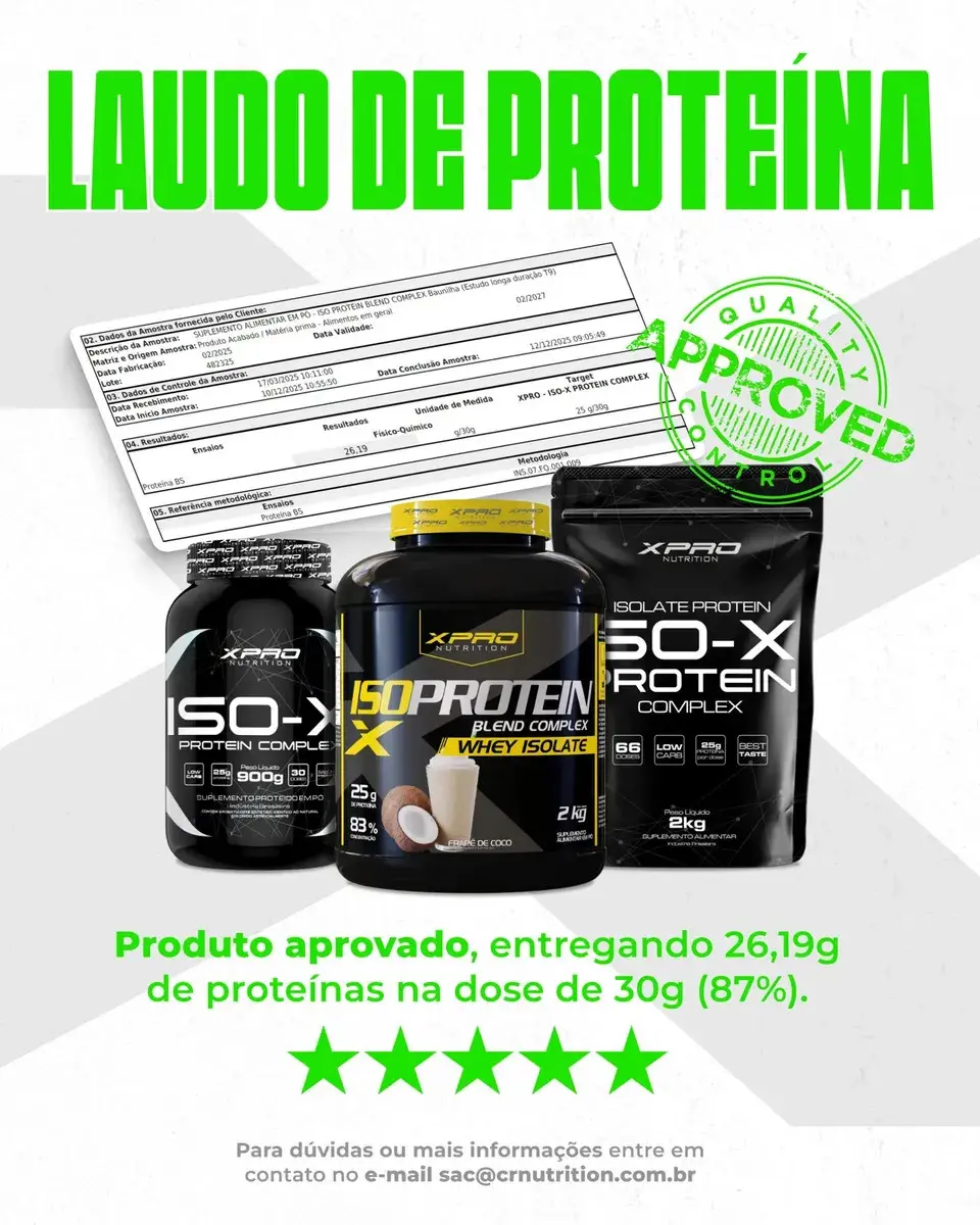 Whey protein XPro Nutrition Iso Blend Complex em pó sabor Baunilha x 2kg thumbnail 6