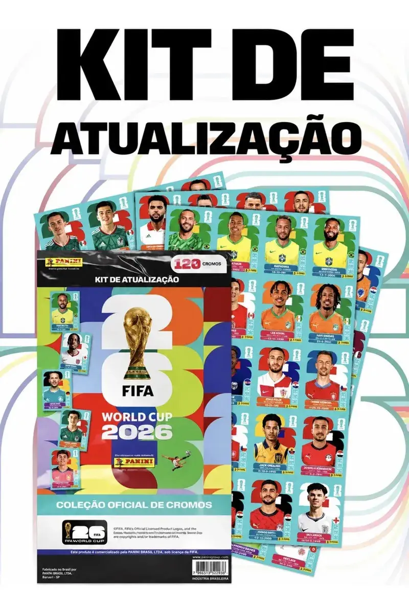 120 figurinhas Kit De Atualização Fifa World Cup 2026 Panini