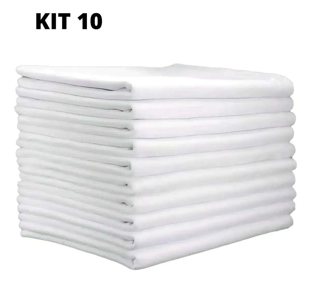 Kit 10 Panos de Prato Leoa Pé de Galinha 66 cm x 41 cm