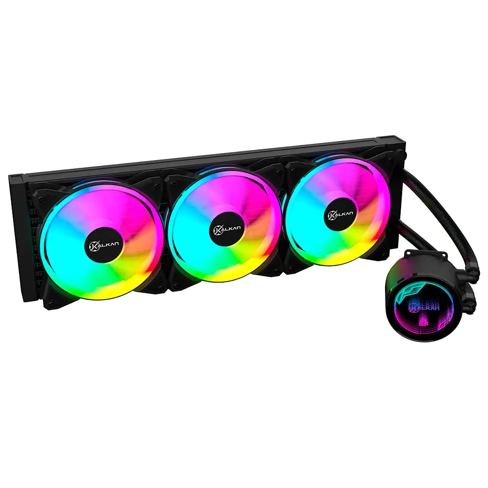 Water Cooler 360mm Radiador Alumínio Kalkan Iota V2 RGB Preto 2600 RPM KLK00069 - 1