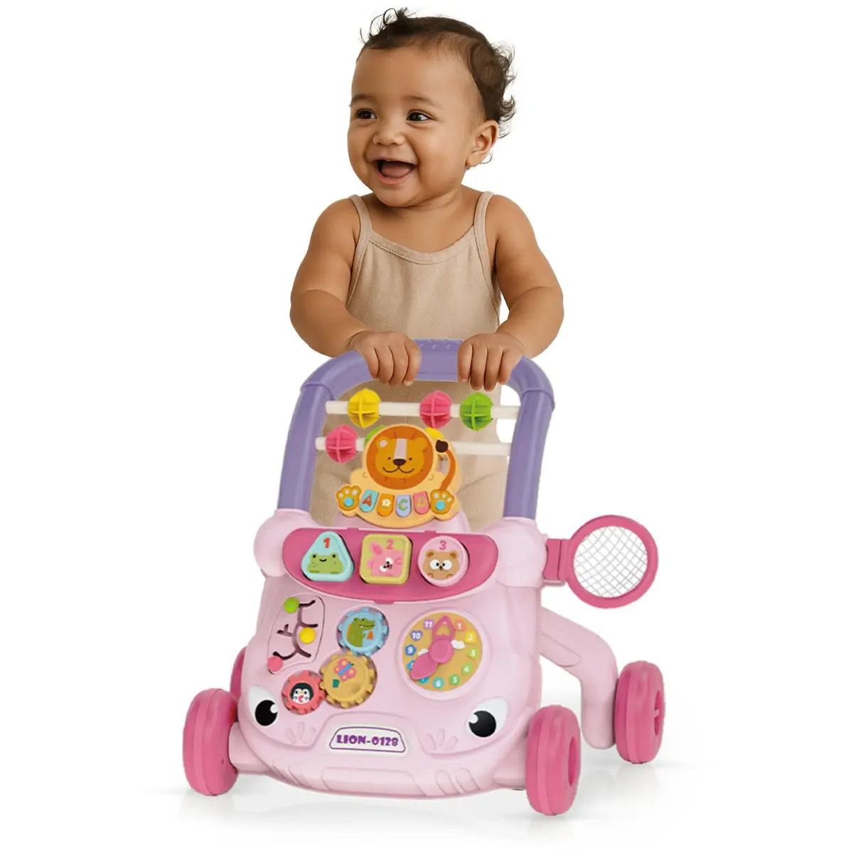Andador Infantil Didático Musical Educativo Interativo com Reservatório de Água (Rosa) - 1