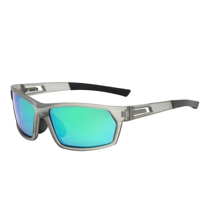 Óculos de sol esportivos polarizados masculinos, com proteção UV, armação envolvente leve em TR90, ideais para dirigir, jogar golfe e correr