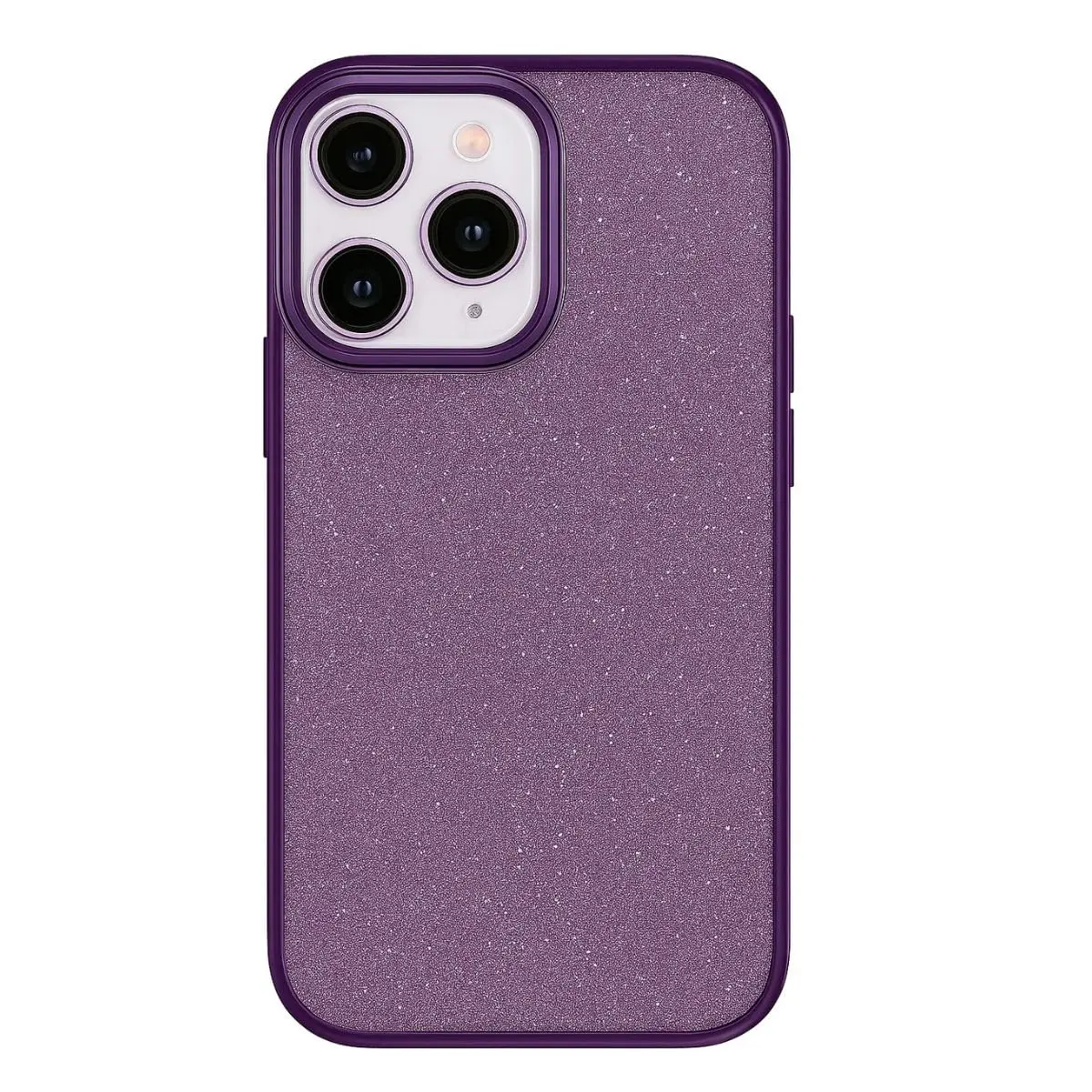 Capa Capinha para Iphone Glitter 2 em 1 Transparente Proteção Anti Impacto Anti Queda Bordas Elevadas Protecao Cameras (Roxo, Iphone 12 Pro Max) - 1