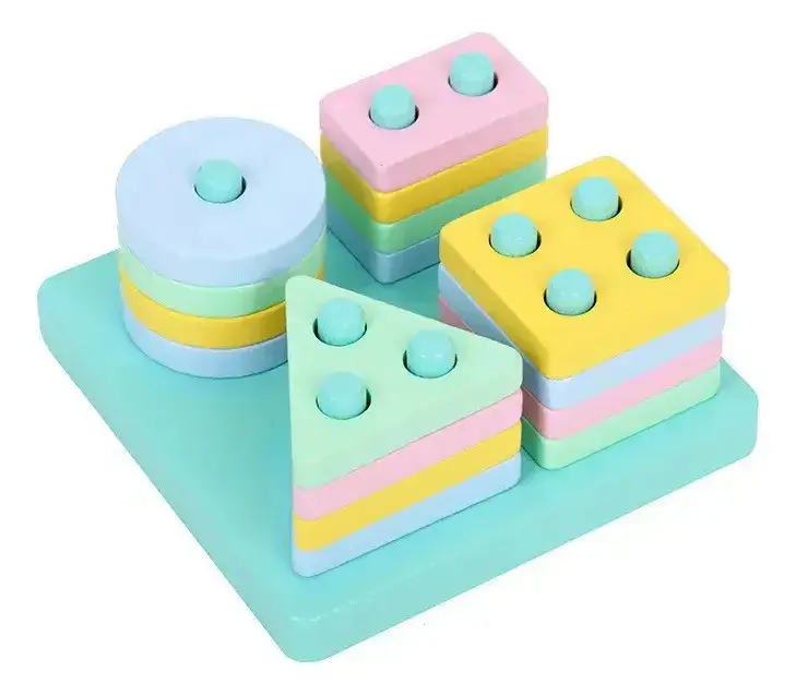 Brinquedo Pedagógico Educativo Encaixe Formas Geométricas Cor Colorido thumbnail 6