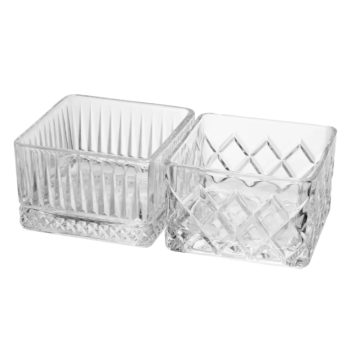 LYOR - Petisqueira Quadrada 9cm x 9cm x 6cm Sortido Cristal - 1